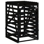 Vidaxl abri pour poubelle sur roulettes noir bois massif de pin Vidaxl abri pour poubelle sur roulettes noir bois massif de pin