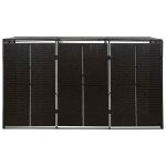 Vidaxl abri pour poubelle triple noir 207x80x117 cm r�sine tress�e