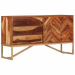 Vidaxl buffet brun miel 160 x 30 x 80 cm bois d'acacia massif