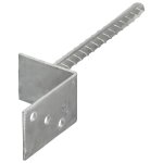Vidaxl ancrages de cl�ture lot de 12 argent�s 8 x 6 x 30 cm acier galvanis�
