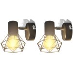 Vidaxl applique murale 2 pcs style industriel noir avec ampoule led Vidaxl applique murale 2 pcs style industriel noir avec ampoule led