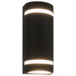 Vidaxl appliques murales d'ext�rieur 2 pcs 35 w noir demi - rond