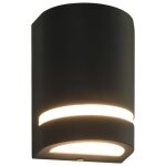 Vidaxl appliques murales d'ext�rieur 2 pcs 35 w noir demi - rond