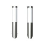 Vidaxl applique murale d'ext�rieur 2 pcs acier inoxydable