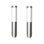 Vidaxl applique murale d'extrieur 2 pcs acier inoxydable