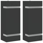Vidaxl appliques murales d'ext�rieur 2 pcs noir acier inoxydable