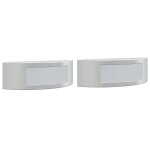 Vidaxl appliques murales d'ext�rieur 2pcs argent� acier inoxydable