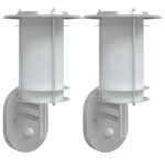 Vidaxl appliques murales d'ext�rieur et capteurs 2pcs acier inoxydable