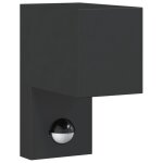 Vidaxl applique murale d'ext�rieur avec capteurs noir