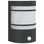 Vidaxl applique murale d'ext�rieur avec capteur noir acier inoxydable