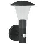 Vidaxl applique murale d'extérieur avec capteur noir acier inoxydable Vidaxl applique murale d'extérieur avec capteur noir acier inoxydable