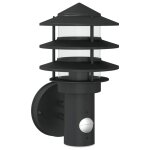 Vidaxl applique murale d'extérieur avec capteur noir acier inoxydable Vidaxl applique murale d'extérieur avec capteur noir acier inoxydable