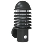 Vidaxl applique murale d'extérieur avec capteur noir acier inoxydable Vidaxl applique murale d'extérieur avec capteur noir acier inoxydable