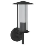 Vidaxl applique murale d'ext�rieur noir acier inoxydable