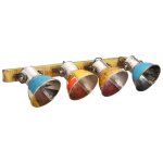 Vidaxl applique murale industrielle multicolore 90x25 cm e27