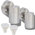 Vidaxl applique murale led d'ext�rieur 2 pcs acier