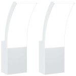 Vidaxl appliques murales led d'ext�rieur 2 pcs blanc
