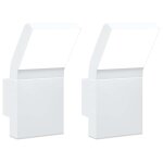 Vidaxl appliques murales led d'ext�rieur 2 pcs blanc