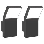 Vidaxl appliques murales led d'ext�rieur 2 pcs noir