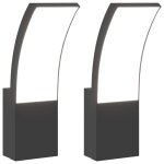 Vidaxl appliques murales led d'ext�rieur 2 pcs noir