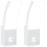 Vidaxl appliques murales led d'ext�rieur avec capteurs 2 pcs blanc