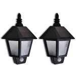 Vidaxl applique murale solaire avec capteur de mouvement 2 pcs