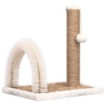 Vidaxl arbre  chat avec brosse de toilettage en arche et grattoir