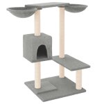 Vidaxl arbre � chat avec griffoirs gris clair 82 cm