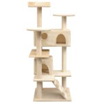 Vidaxl arbre � chat avec griffoirs en sisal 125 cm beige