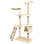 Vidaxl arbre  chat avec griffoirs en sisal 150 cm beige