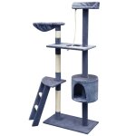 Vidaxl arbre  chat avec griffoirs en sisal 150 cm bleu fonc