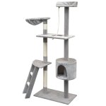Vidaxl arbre � chat avec griffoirs en sisal 150 cm gris