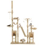 Vidaxl arbre  chat avec griffoirs en sisal 230 - 250 cm beige