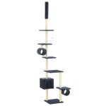 Vidaxl arbre  chat avec griffoirs en sisal 260 cm bleu fonc