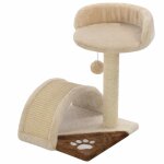 Vidaxl arbre � chat avec griffoir en sisal 40 cm beige et marron