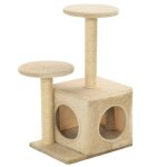 Vidaxl arbre  chat avec griffoir en sisal 60 cm beige
