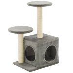 Vidaxl arbre � chat avec griffoirs en sisal 60 cm gris