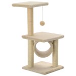 Vidaxl arbre  chat avec griffoirs en sisal 65 cm beige