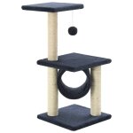 Vidaxl arbre  chat avec griffoirs en sisal 65 cm bleu fonc