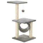 Vidaxl arbre  chat avec griffoirs en sisal 65 cm gris
