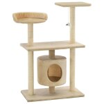 Vidaxl arbre  chat avec griffoirs en sisal 95 cm beige