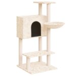 Vidaxl arbre � chat avec griffoirs en sisal cr�me 108, 5 cm