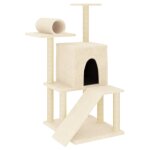 Vidaxl arbre à chat avec griffoirs en sisal crème 110, 5 cm Vidaxl arbre à chat avec griffoirs en sisal crème 110, 5 cm