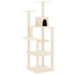 Vidaxl arbre � chat avec griffoirs en sisal cr�me 153 cm