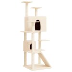 Vidaxl arbre à chat avec griffoirs en sisal crème 153 cm Vidaxl arbre à chat avec griffoirs en sisal crème 153 cm