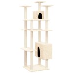 Vidaxl arbre à chat avec griffoirs en sisal crème 162 cm Vidaxl arbre à chat avec griffoirs en sisal crème 162 cm