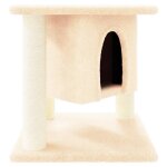 Vidaxl arbre � chat avec griffoirs en sisal cr�me 37 cm