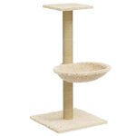 Vidaxl arbre � chat avec griffoir en sisal cr�me 74 cm