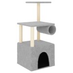 Vidaxl arbre  chat avec griffoirs en sisal gris clair 109, 5 cm
