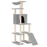 Vidaxl arbre à chat avec griffoirs en sisal gris clair 166 cm Vidaxl arbre à chat avec griffoirs en sisal gris clair 166 cm